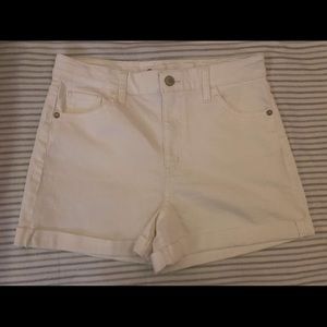 White Jean Shorts